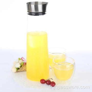 Théière en verre avec infuseur à thé en gros